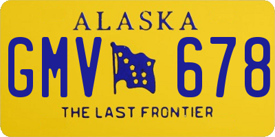 AK license plate GMV678