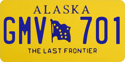 AK license plate GMV701