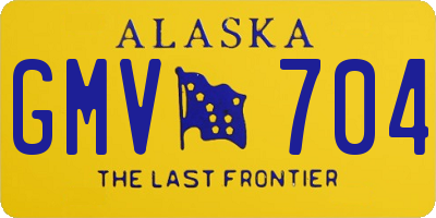 AK license plate GMV704
