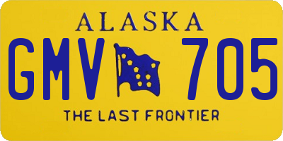AK license plate GMV705