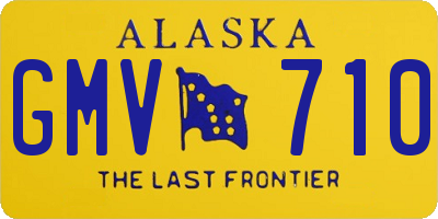 AK license plate GMV710