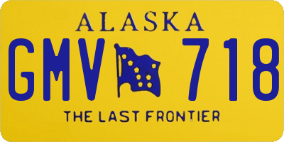 AK license plate GMV718