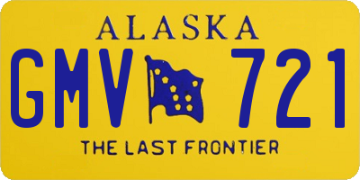 AK license plate GMV721