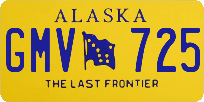 AK license plate GMV725