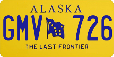 AK license plate GMV726