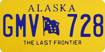 AK license plate GMV728
