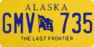 AK license plate GMV735