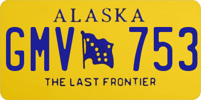 AK license plate GMV753
