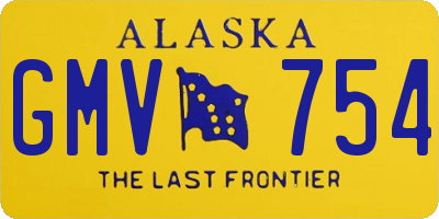 AK license plate GMV754