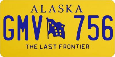 AK license plate GMV756