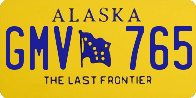 AK license plate GMV765