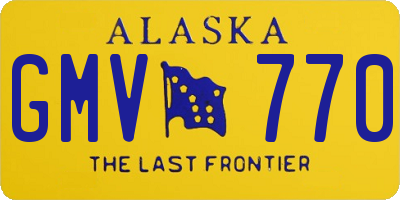 AK license plate GMV770