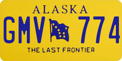 AK license plate GMV774