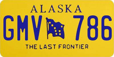 AK license plate GMV786