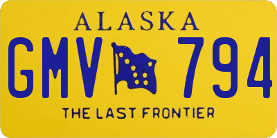 AK license plate GMV794