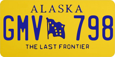 AK license plate GMV798