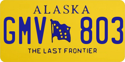 AK license plate GMV803