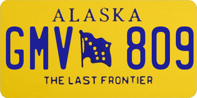 AK license plate GMV809