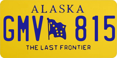 AK license plate GMV815