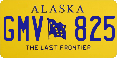 AK license plate GMV825