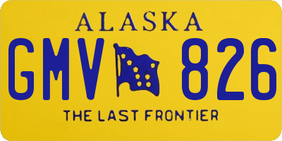 AK license plate GMV826