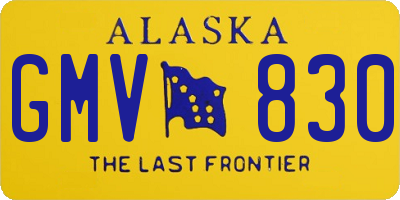 AK license plate GMV830