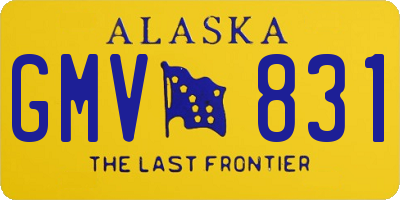 AK license plate GMV831