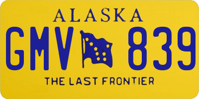 AK license plate GMV839