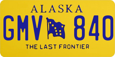 AK license plate GMV840