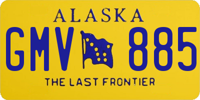 AK license plate GMV885