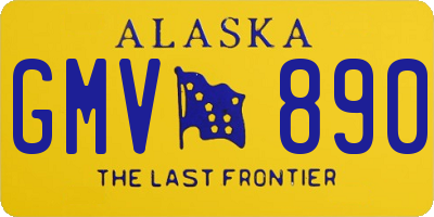 AK license plate GMV890