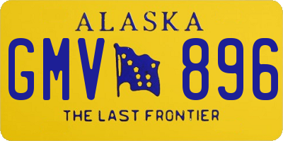 AK license plate GMV896