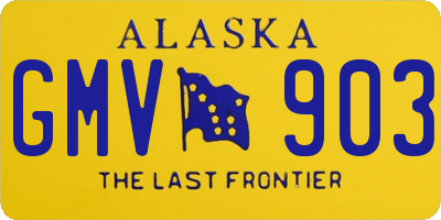 AK license plate GMV903