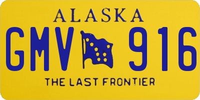 AK license plate GMV916