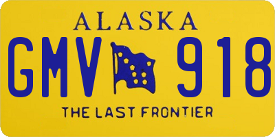 AK license plate GMV918