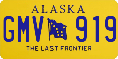 AK license plate GMV919