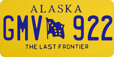 AK license plate GMV922