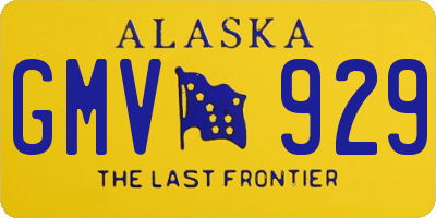 AK license plate GMV929