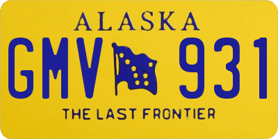 AK license plate GMV931