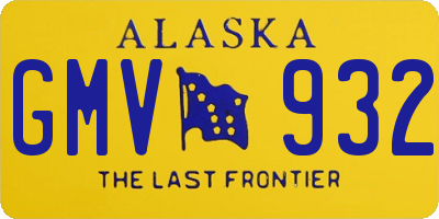 AK license plate GMV932