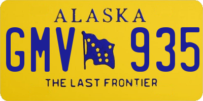 AK license plate GMV935