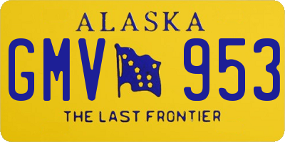 AK license plate GMV953