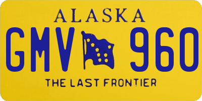AK license plate GMV960