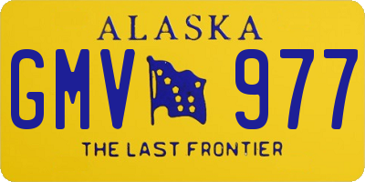 AK license plate GMV977