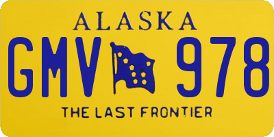 AK license plate GMV978