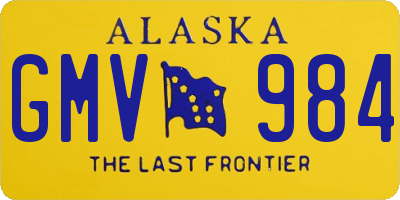 AK license plate GMV984