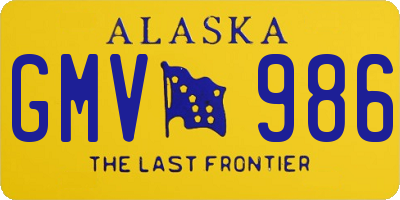 AK license plate GMV986