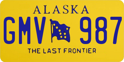 AK license plate GMV987