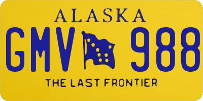 AK license plate GMV988