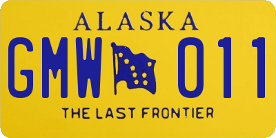 AK license plate GMW011